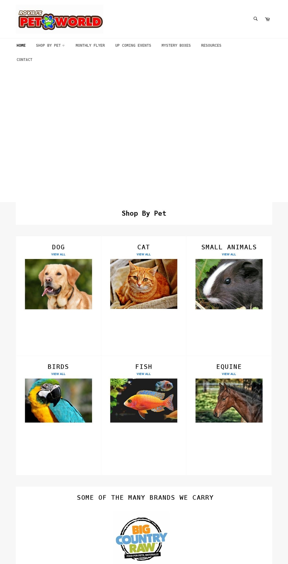 rovilispetworld.com shopify website screenshot