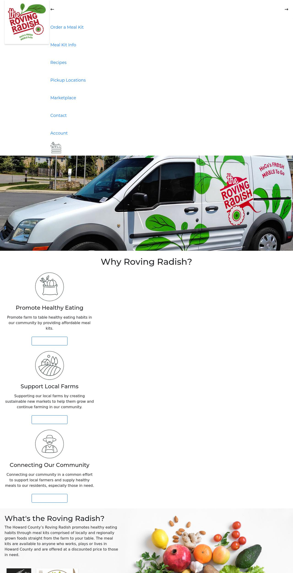 rovingradish.com shopify website screenshot