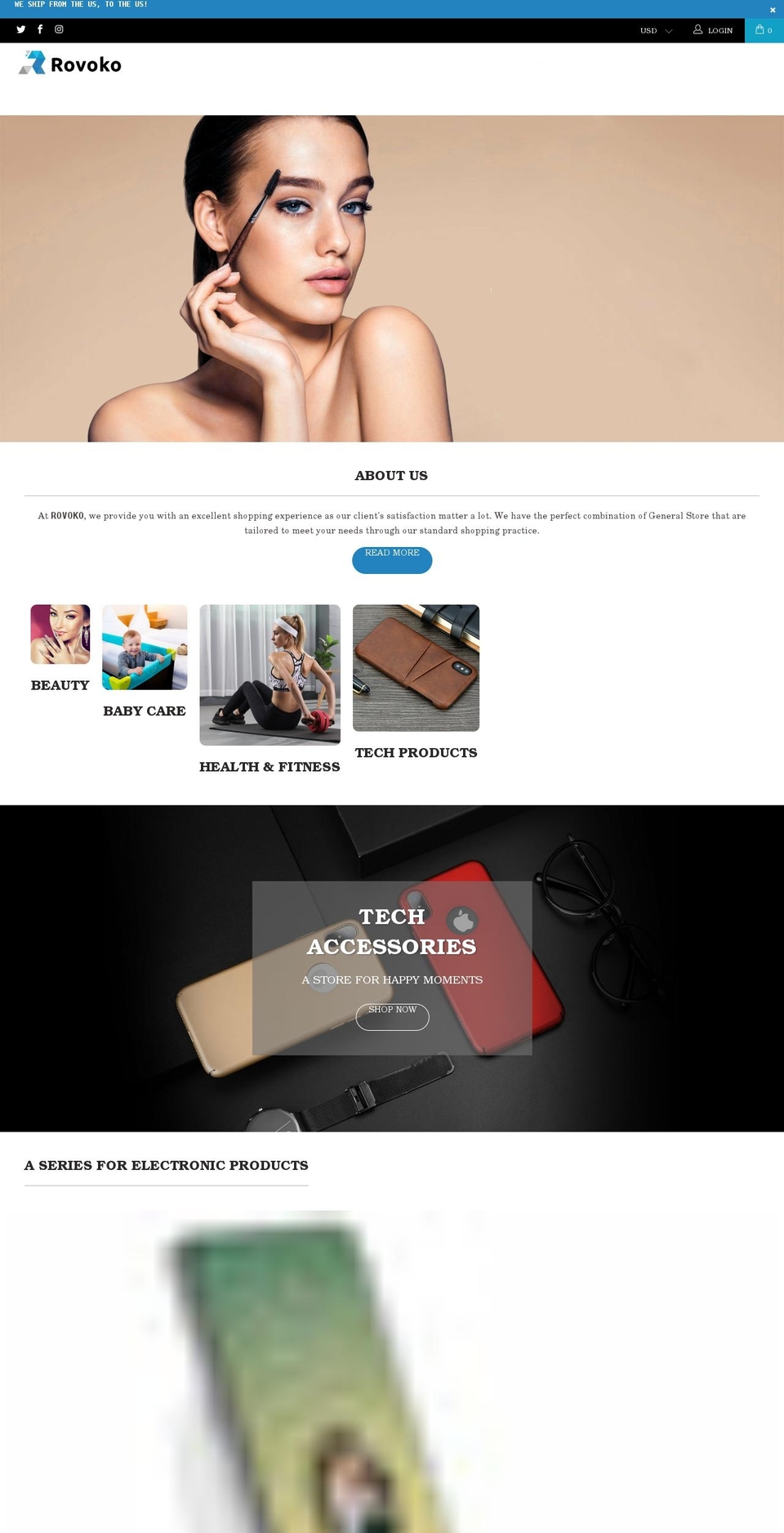 rovoko.com shopify website screenshot