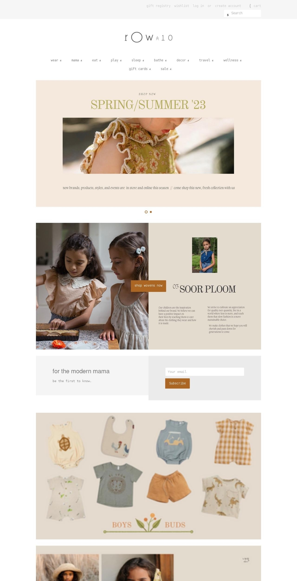 row10baby.com shopify website screenshot