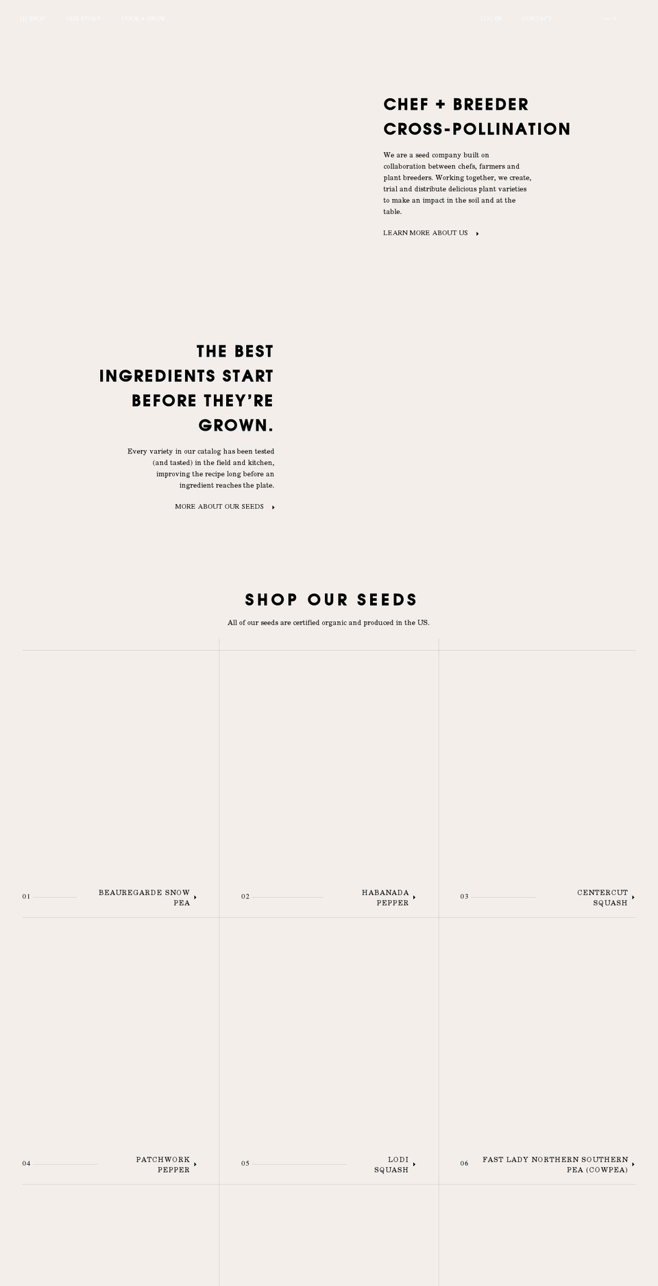 row7seeds.com — Shopify storefront screenshot