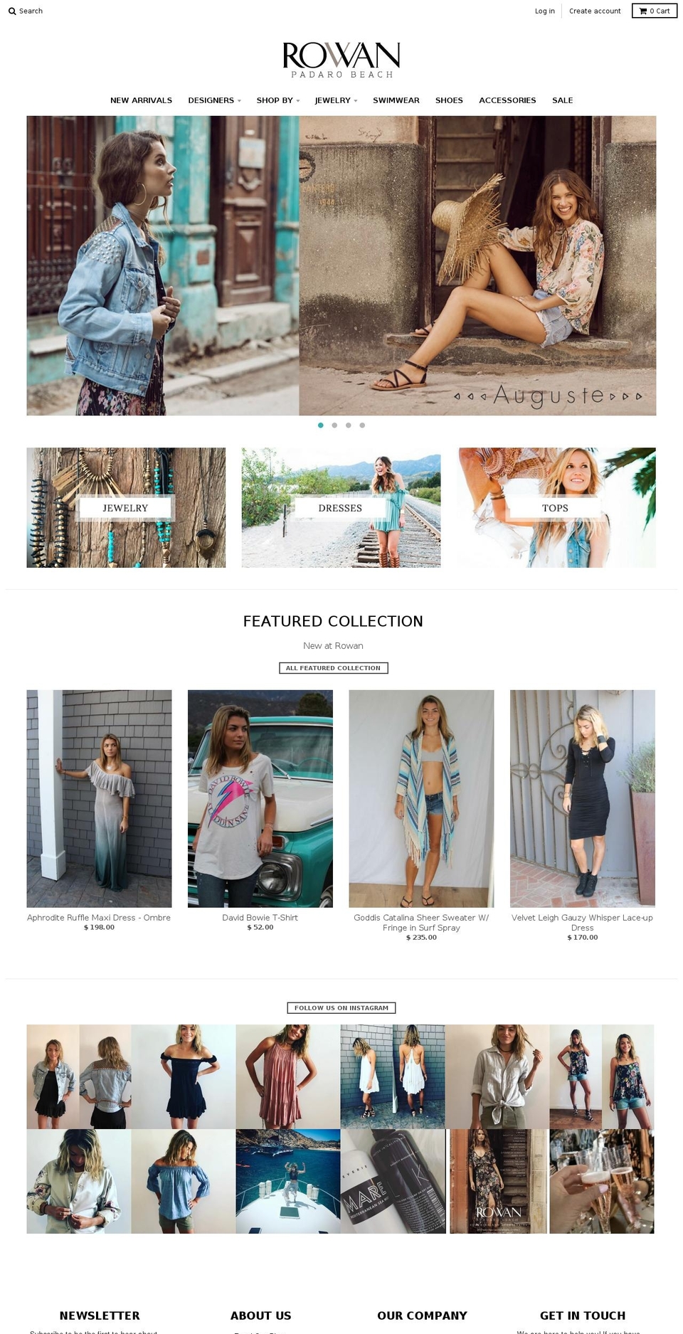 rowanboutique.com shopify website screenshot