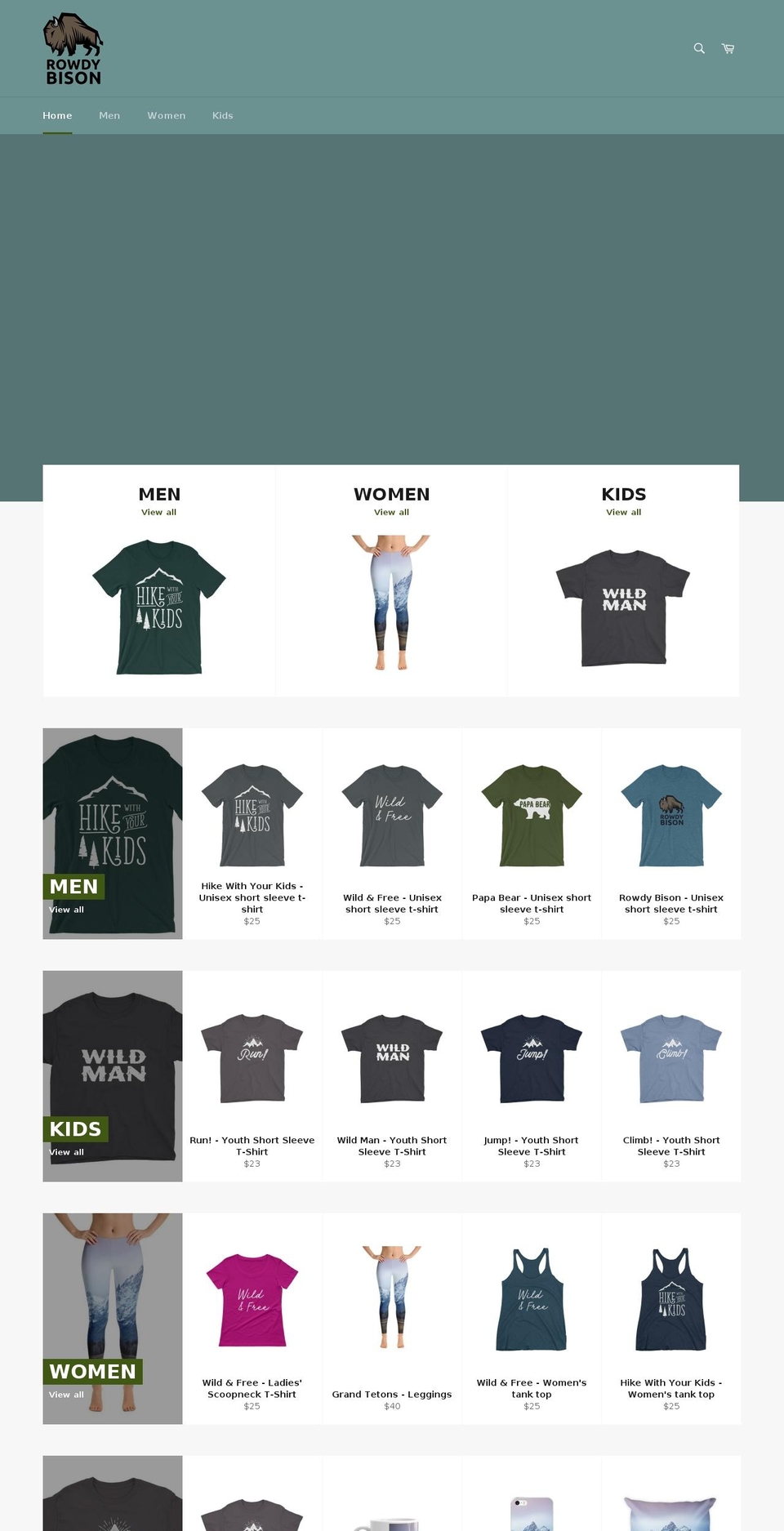 rowdybison.com — Shopify storefront screenshot