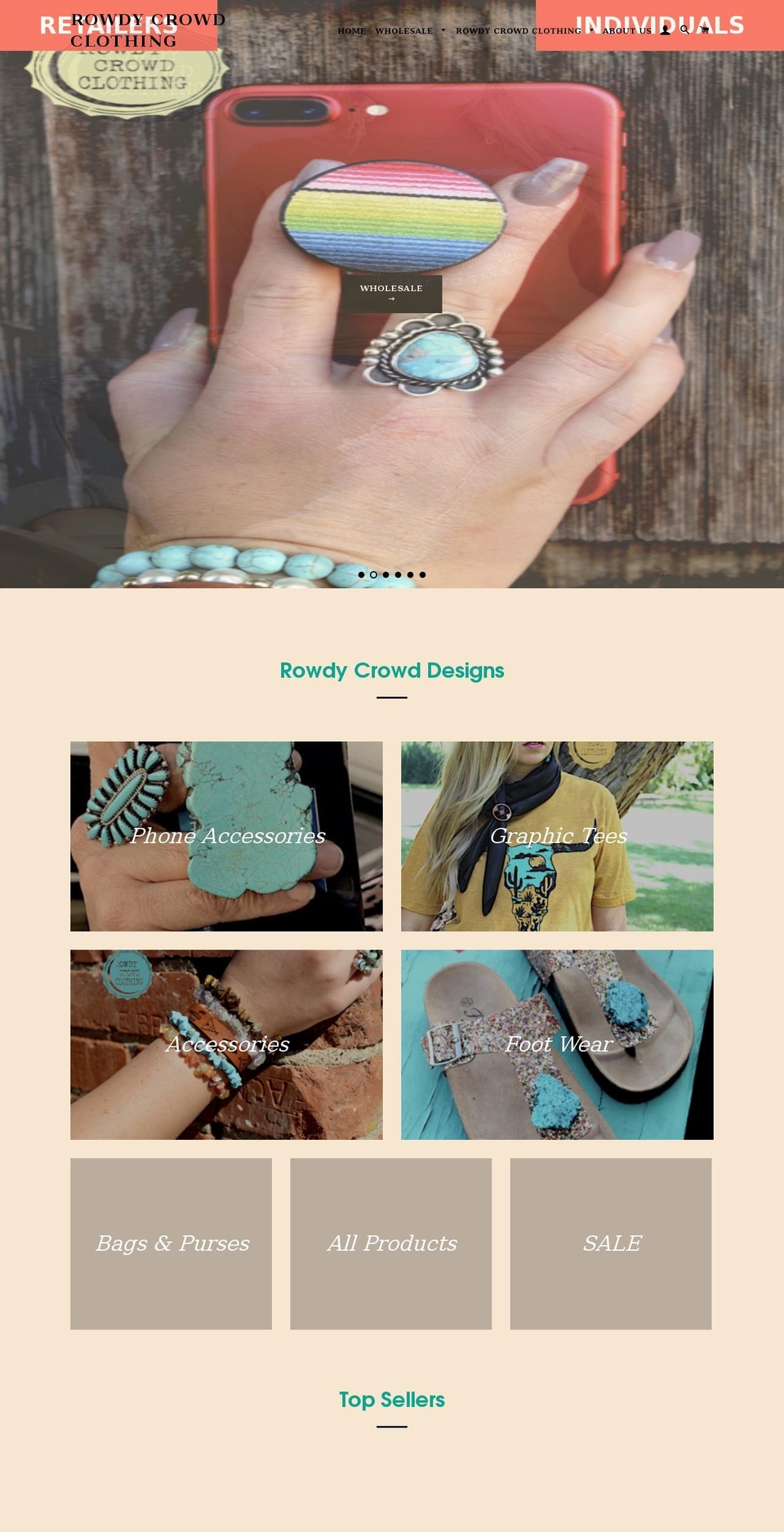 rowdycrowdclothing.com — Shopify storefront screenshot