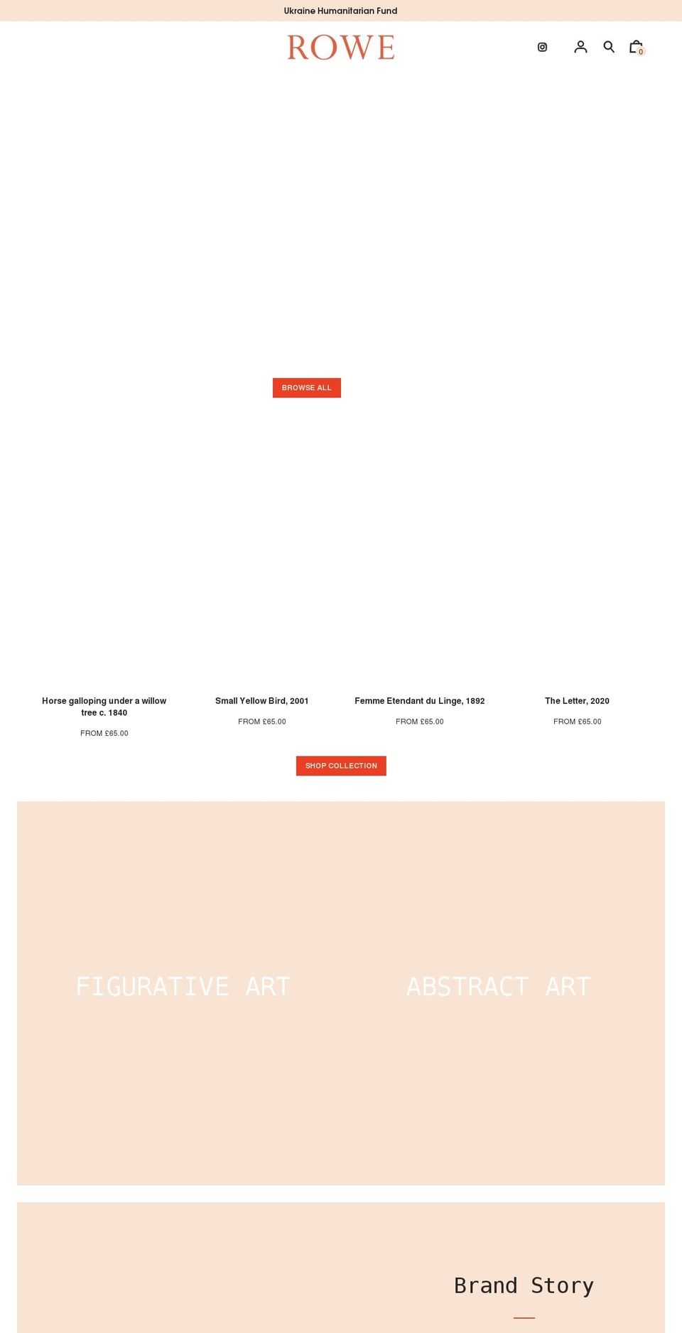 roweprints.com shopify website screenshot