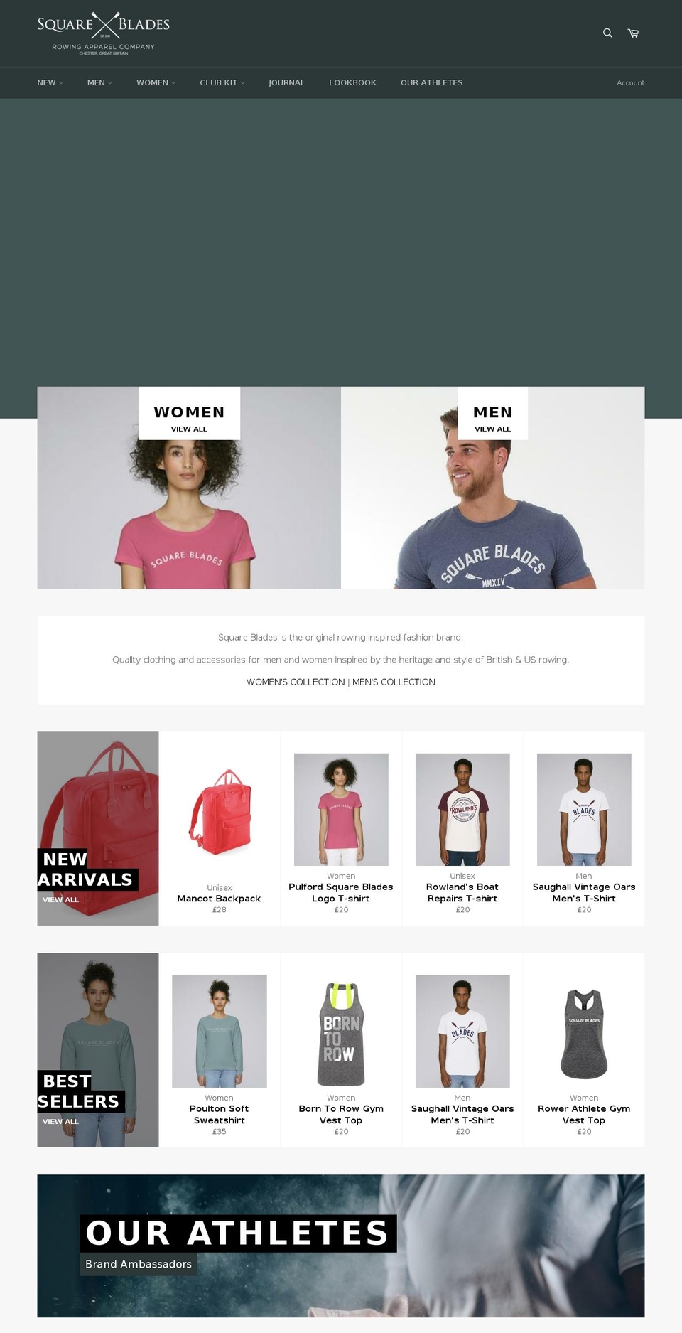 rowing.fashion shopify website screenshot