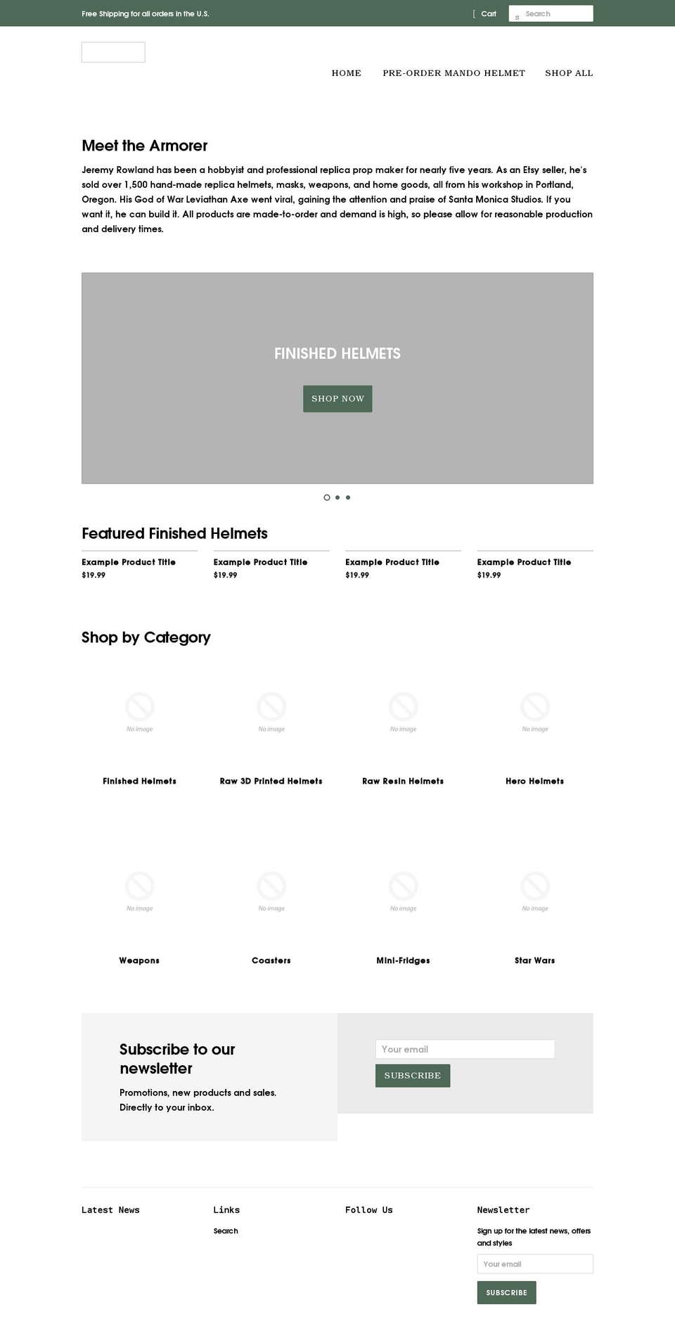 rowlandfx.com shopify website screenshot
