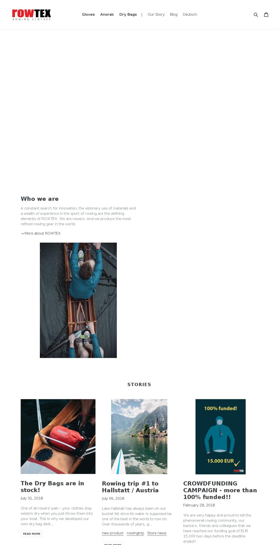 rowtex.at shopify website screenshot