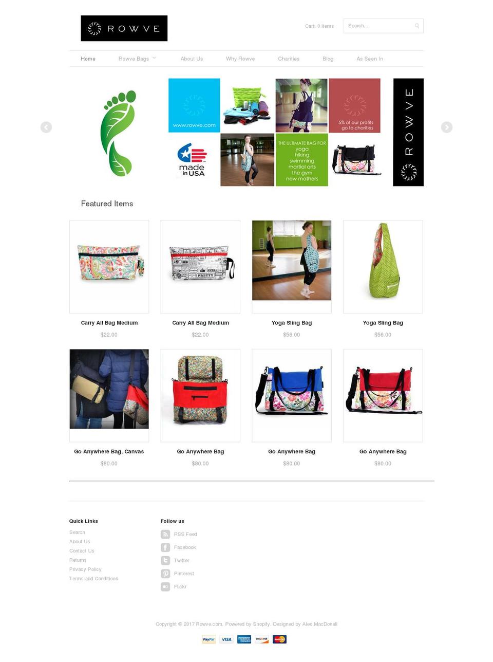 rowve.com shopify website screenshot