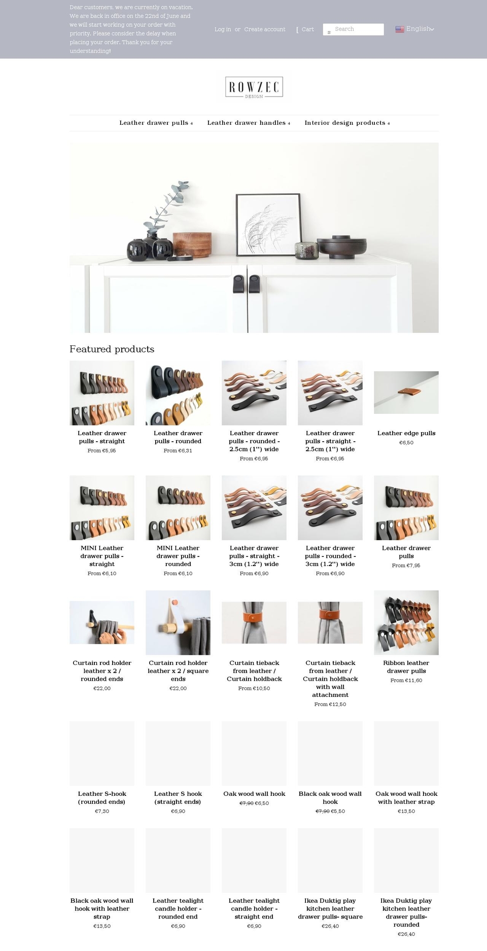 rowzecdesign.com shopify website screenshot
