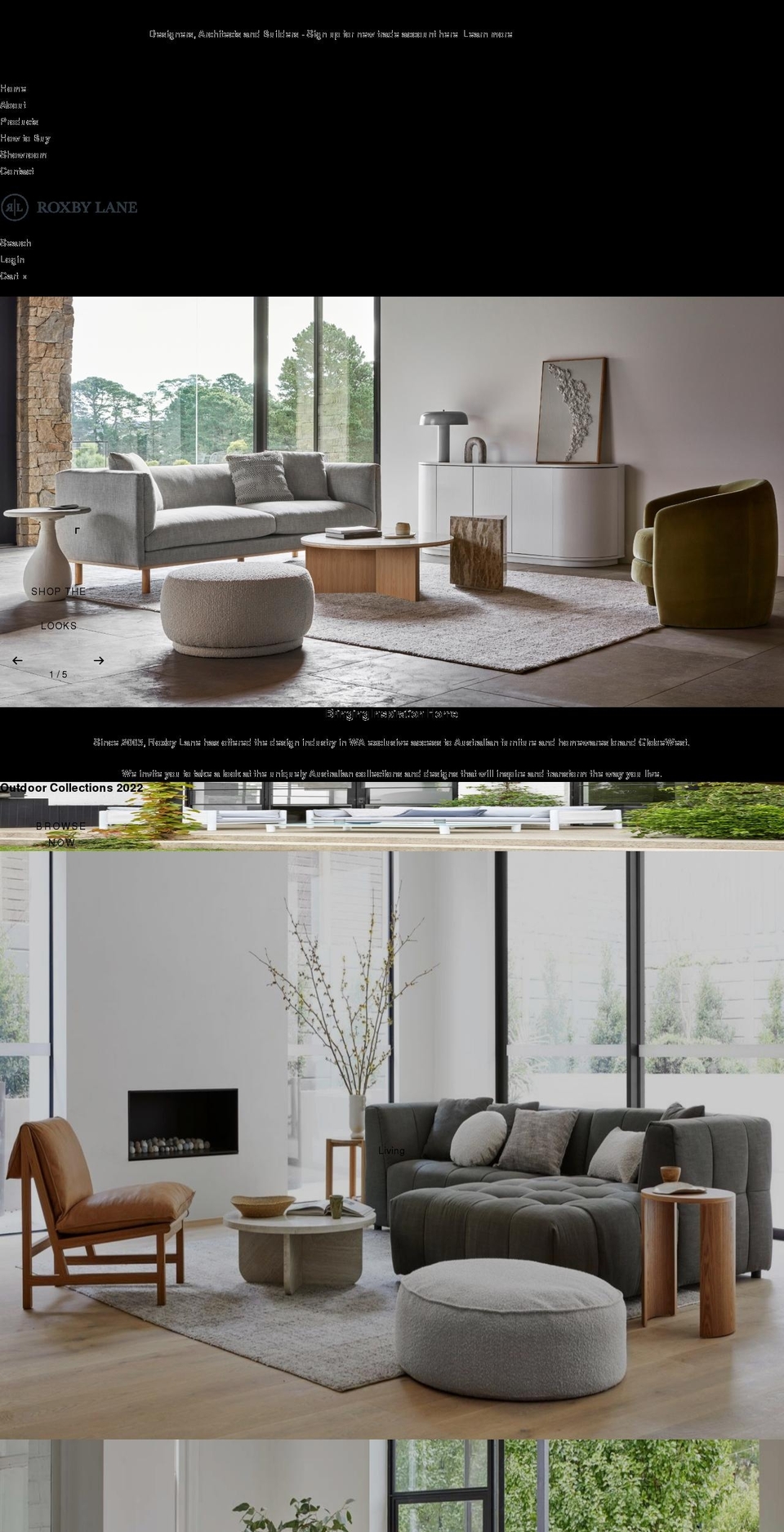 roxbylane.com shopify website screenshot