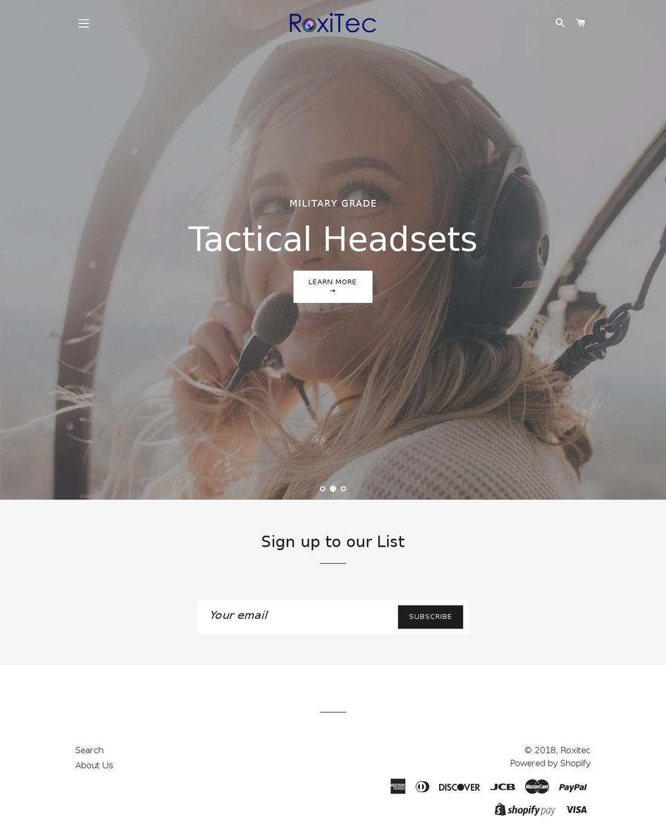 roxitec.com — Shopify storefront screenshot