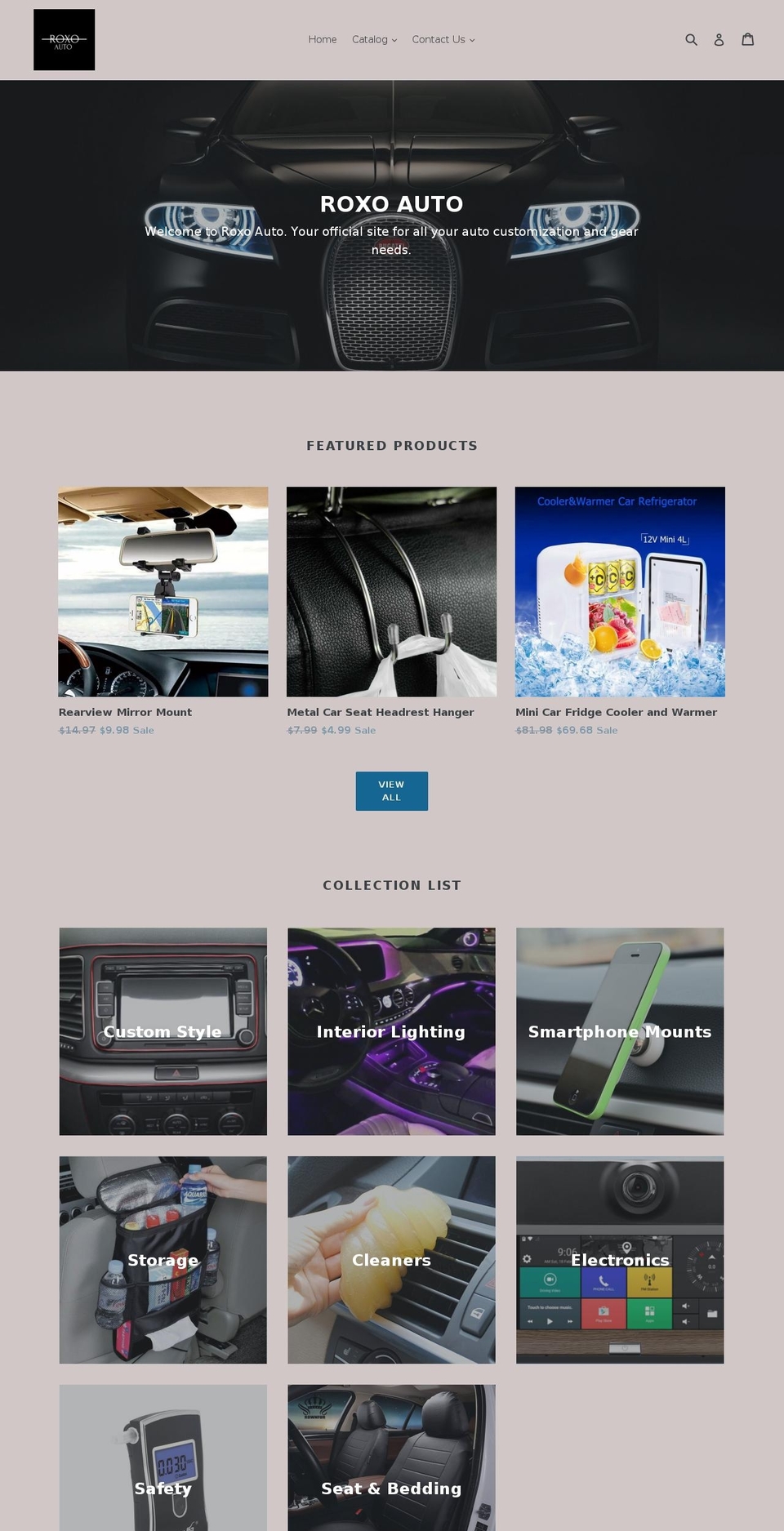 roxoauto.com — Shopify storefront screenshot