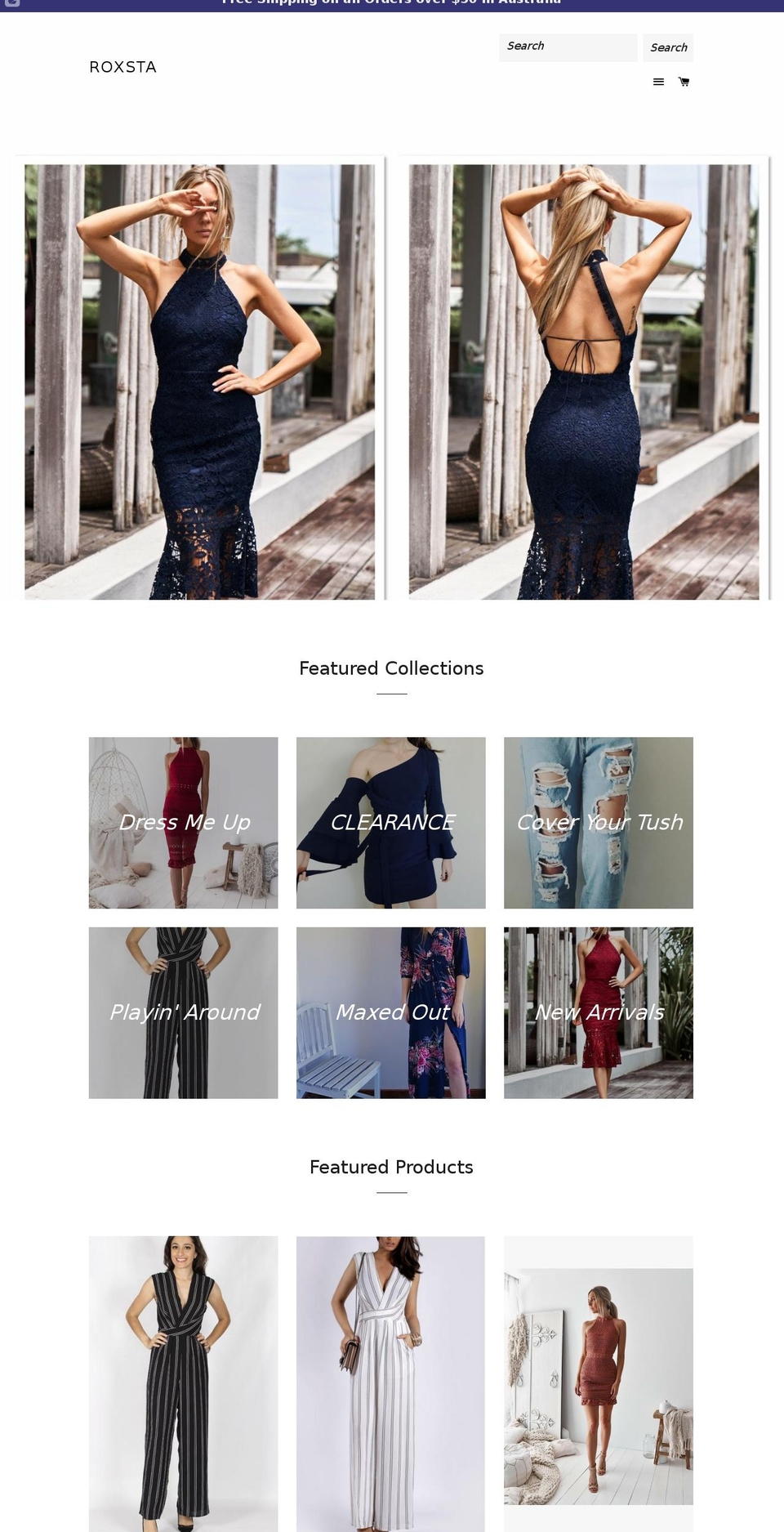 roxsta.com.au shopify website screenshot
