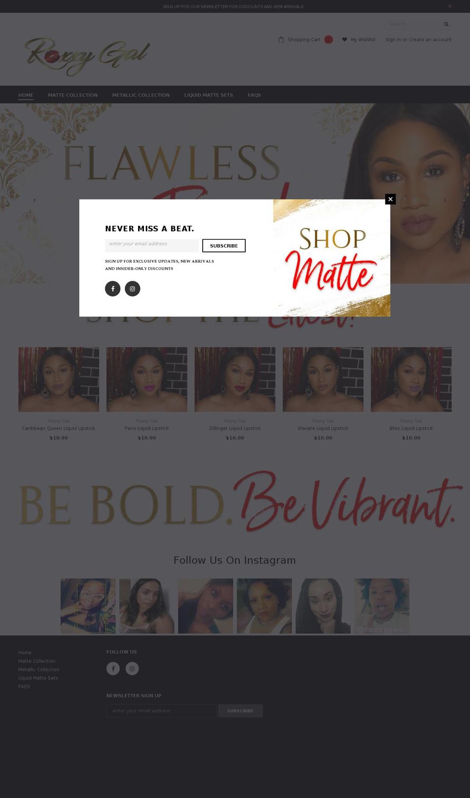 roxxygal.com — Shopify storefront screenshot