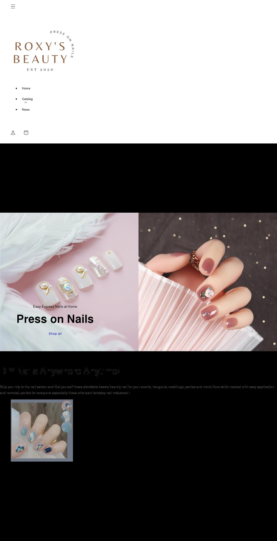 roxysbeauty.com — Shopify storefront screenshot