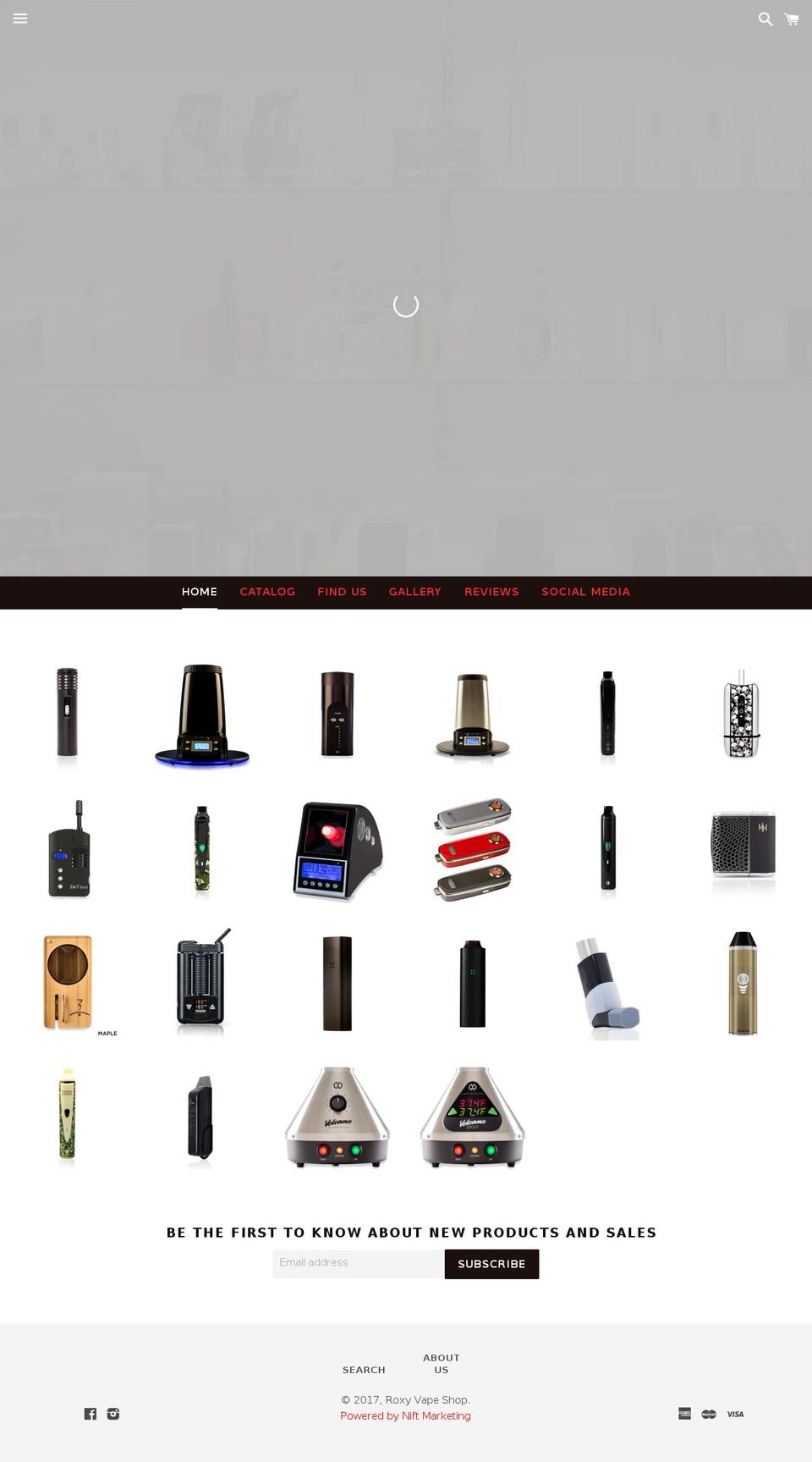 roxyvape.com shopify website screenshot