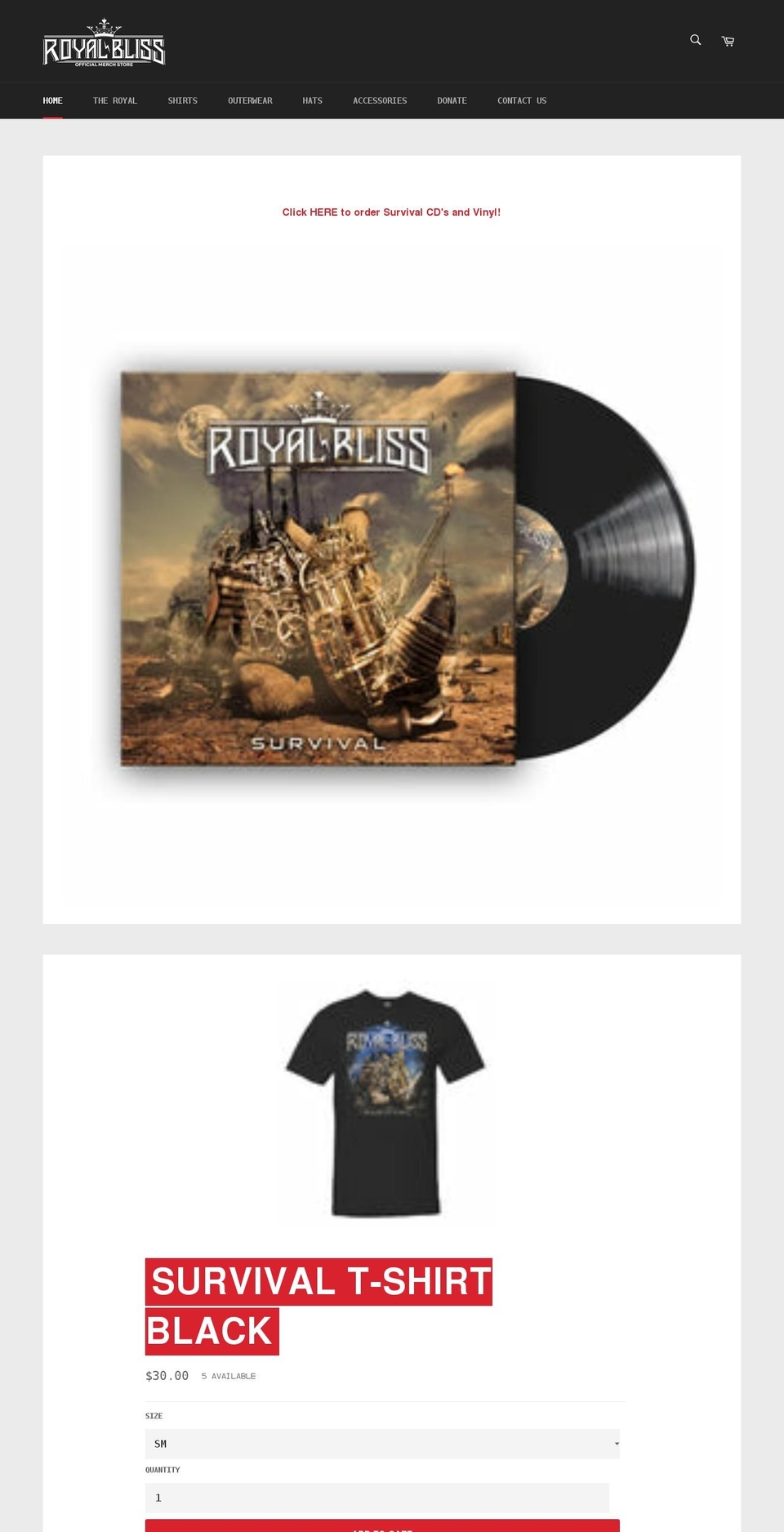 royal-bliss-store.myshopify.com shopify website screenshot