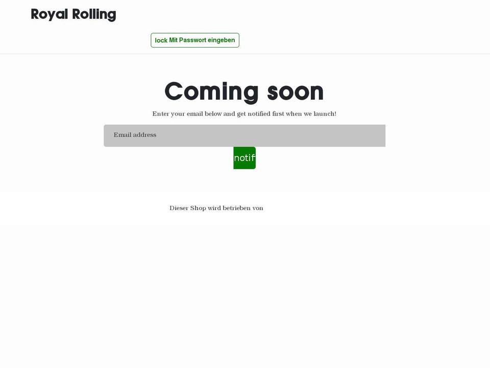 royal-rolling.com shopify website screenshot