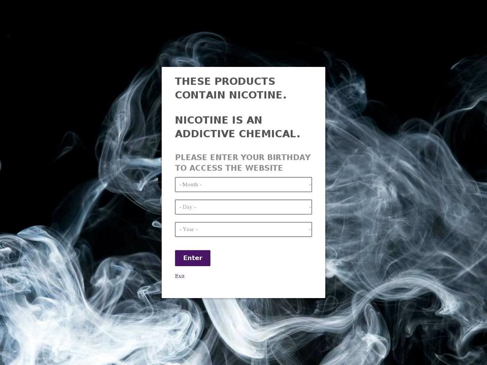 royal13vapors.com — Shopify storefront screenshot