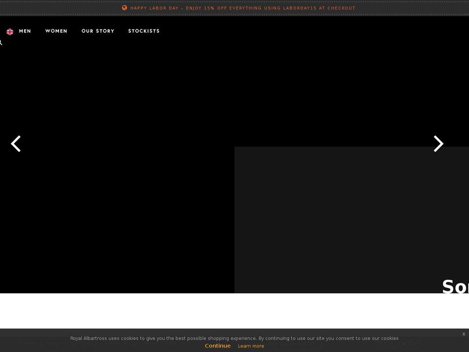 Albartross Shopify theme site example royalalbartross.com