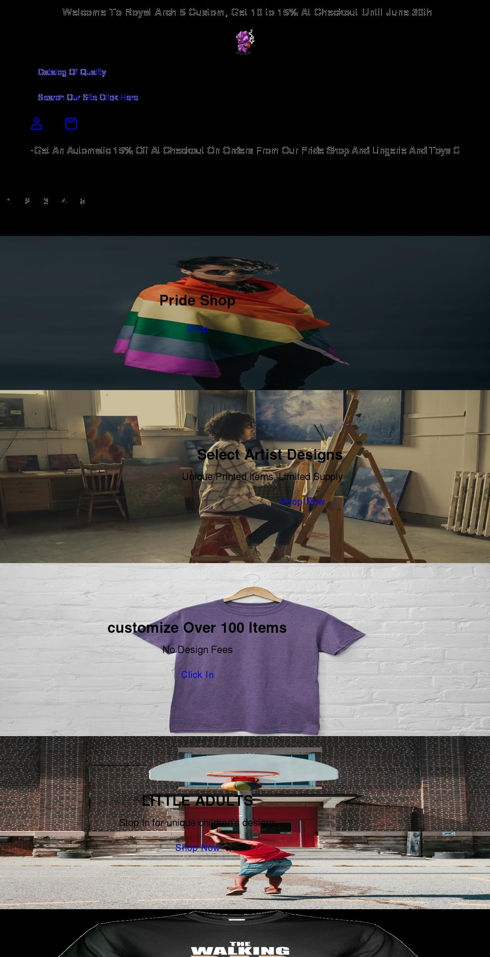 royalarch5.com shopify website screenshot