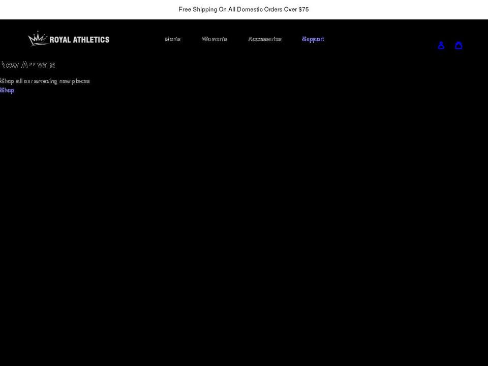 royalathletics.com shopify website screenshot