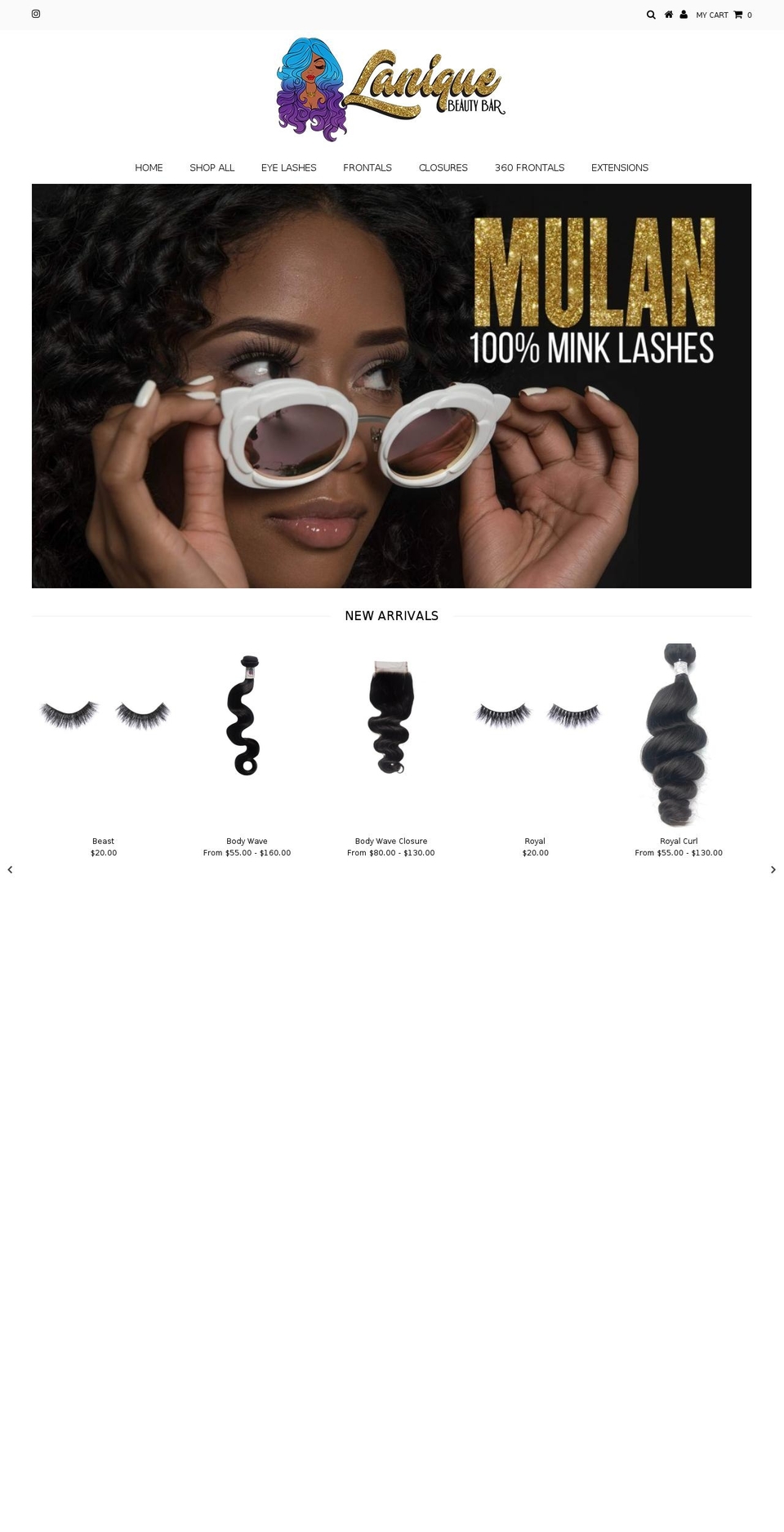 royalbeautybar.xyz shopify website screenshot