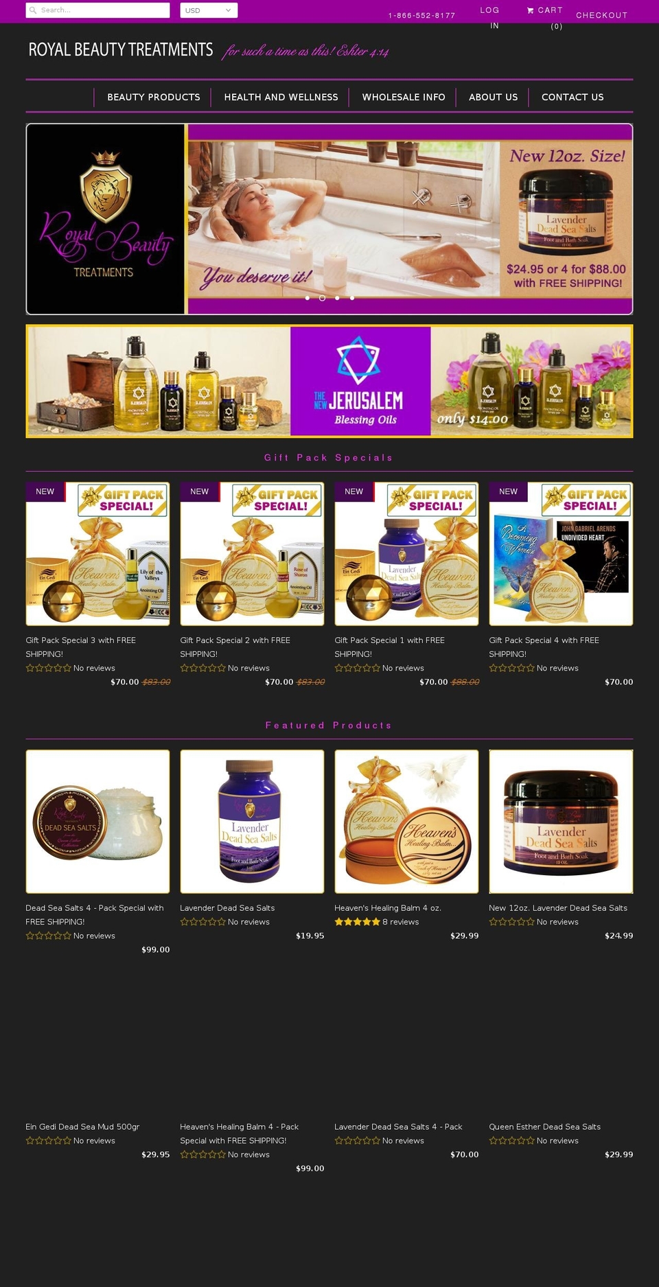 royalbeautytreatments.com shopify website screenshot