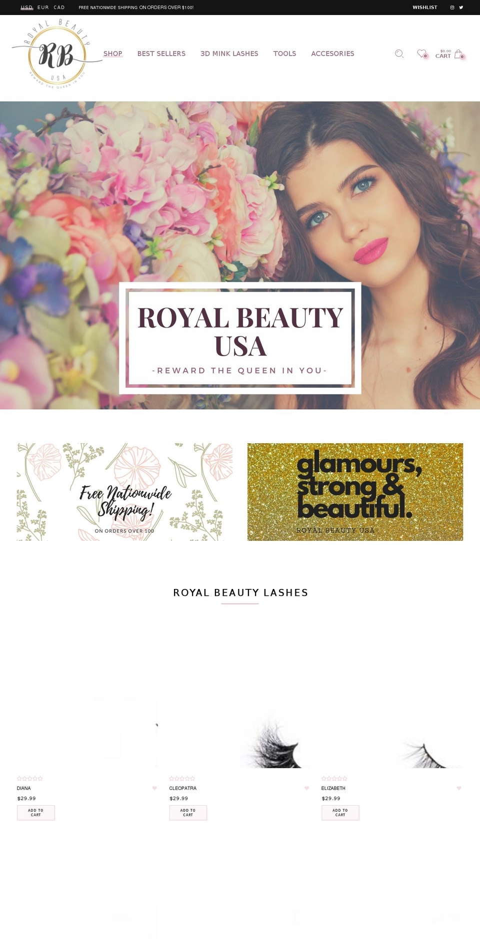 royalbeautyusa.com shopify website screenshot