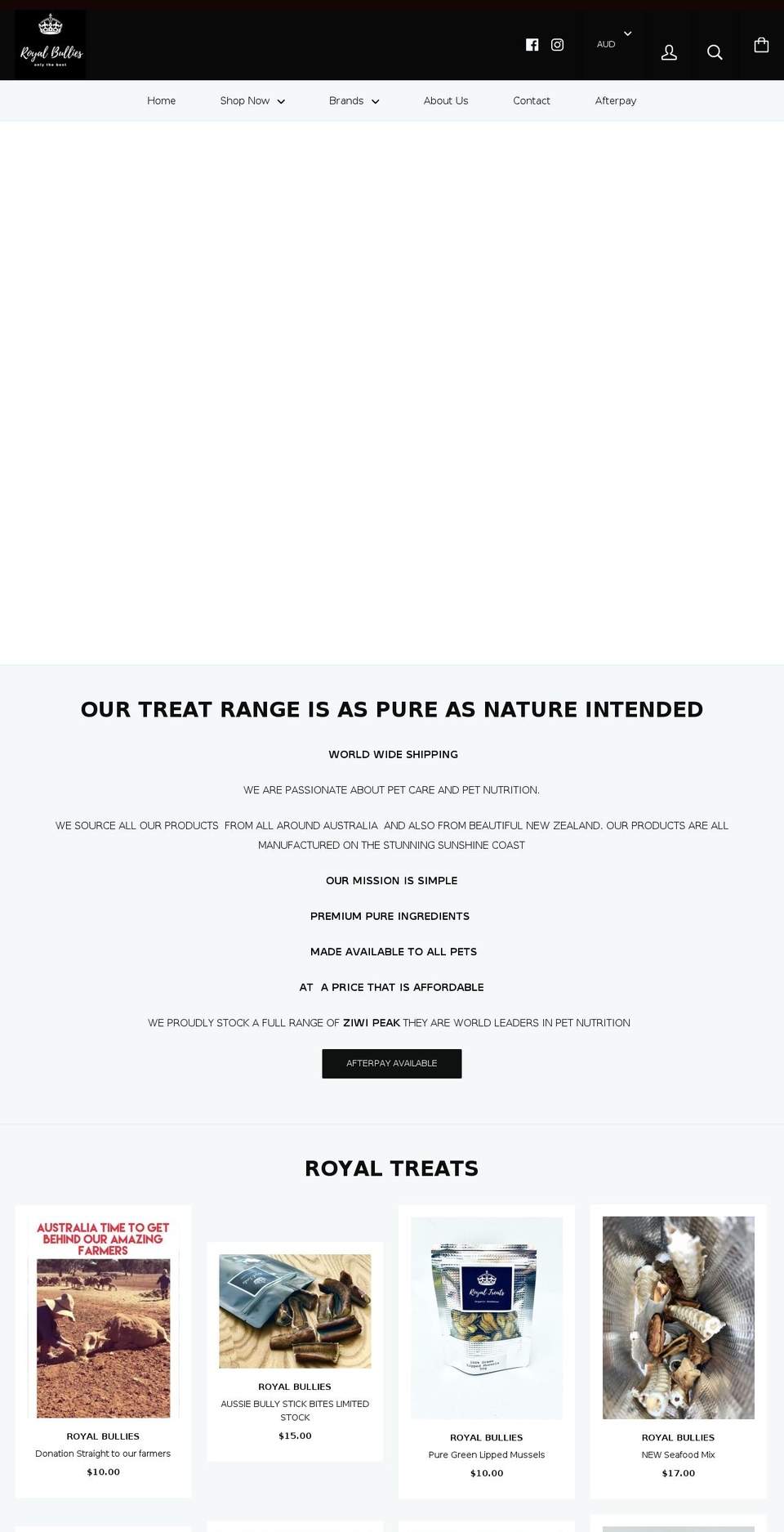 royalbullies.com.au shopify website screenshot