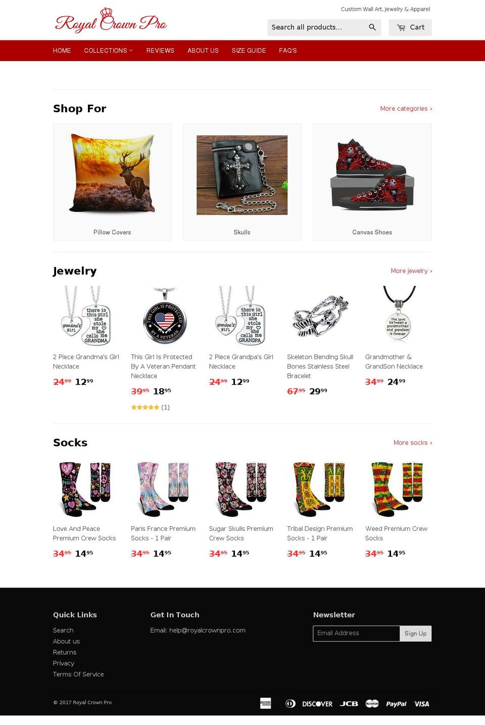 royalcrownpro.com shopify website screenshot