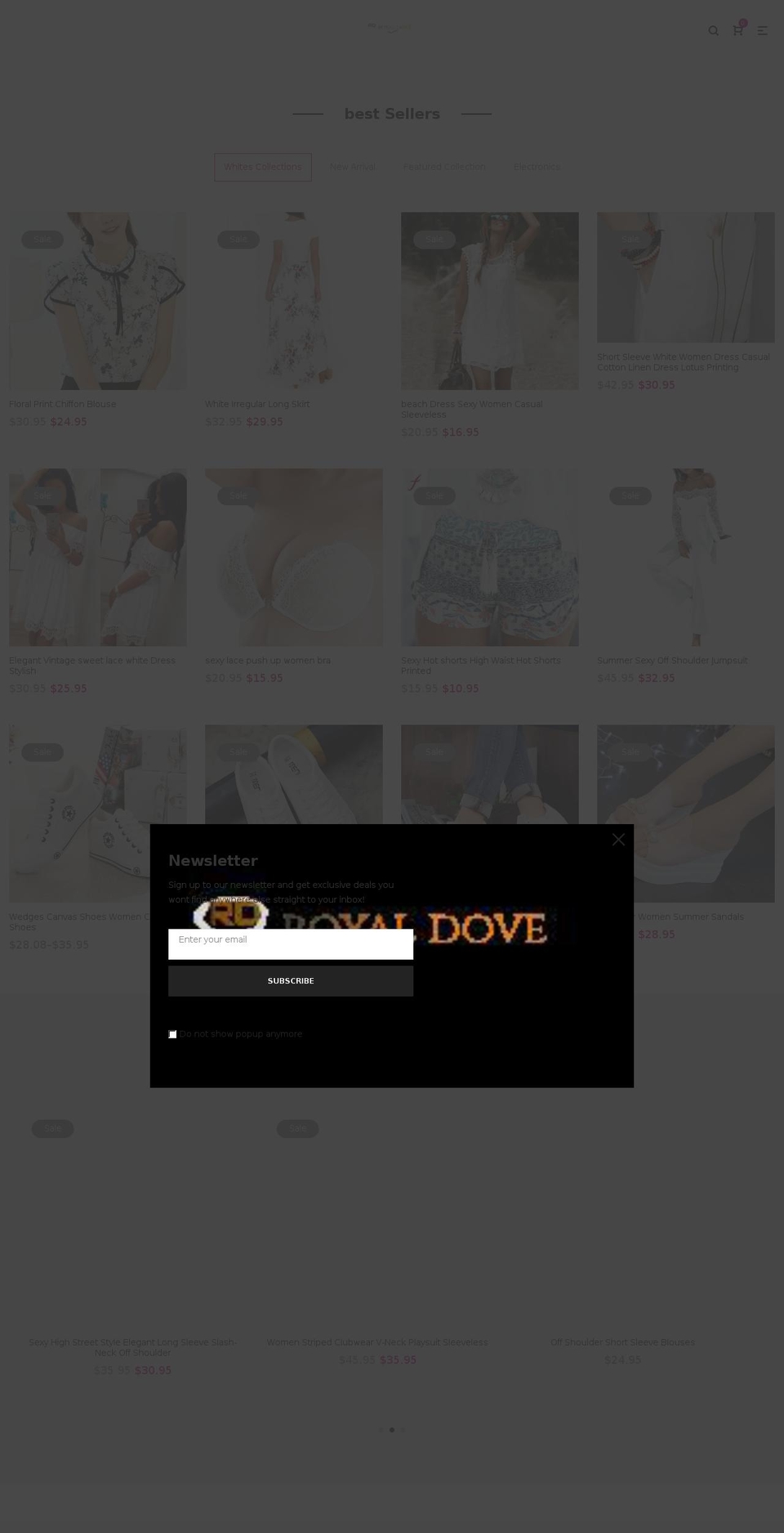 precise-shopify-theme-package Shopify theme site example royaldove.com