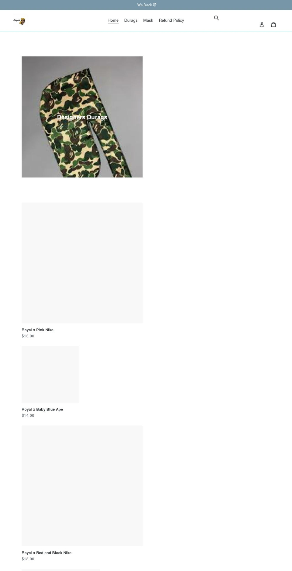 royaldurag.com shopify website screenshot