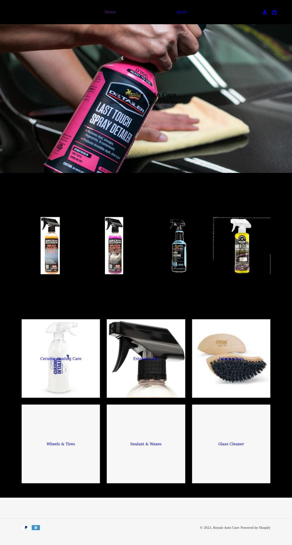 royaleautocare.com shopify website screenshot