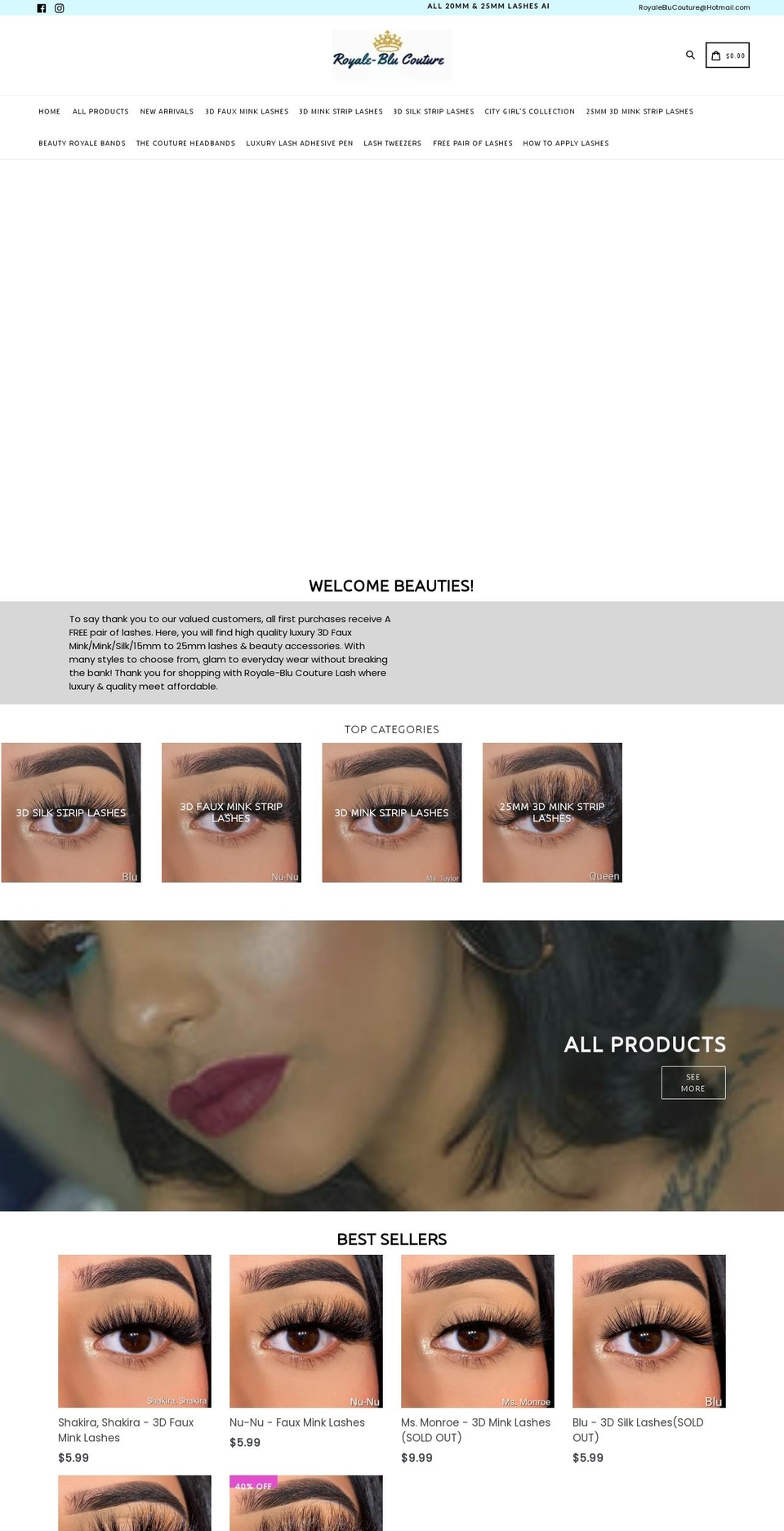 royaleblucouture.com shopify website screenshot