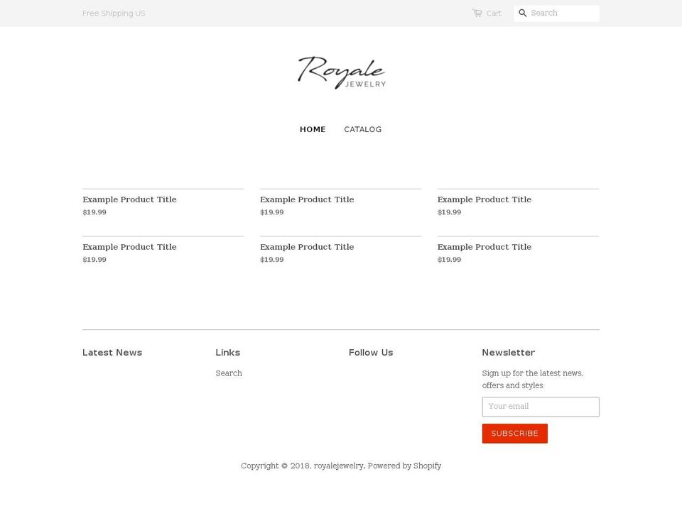 royalejewelry.com — Shopify storefront screenshot