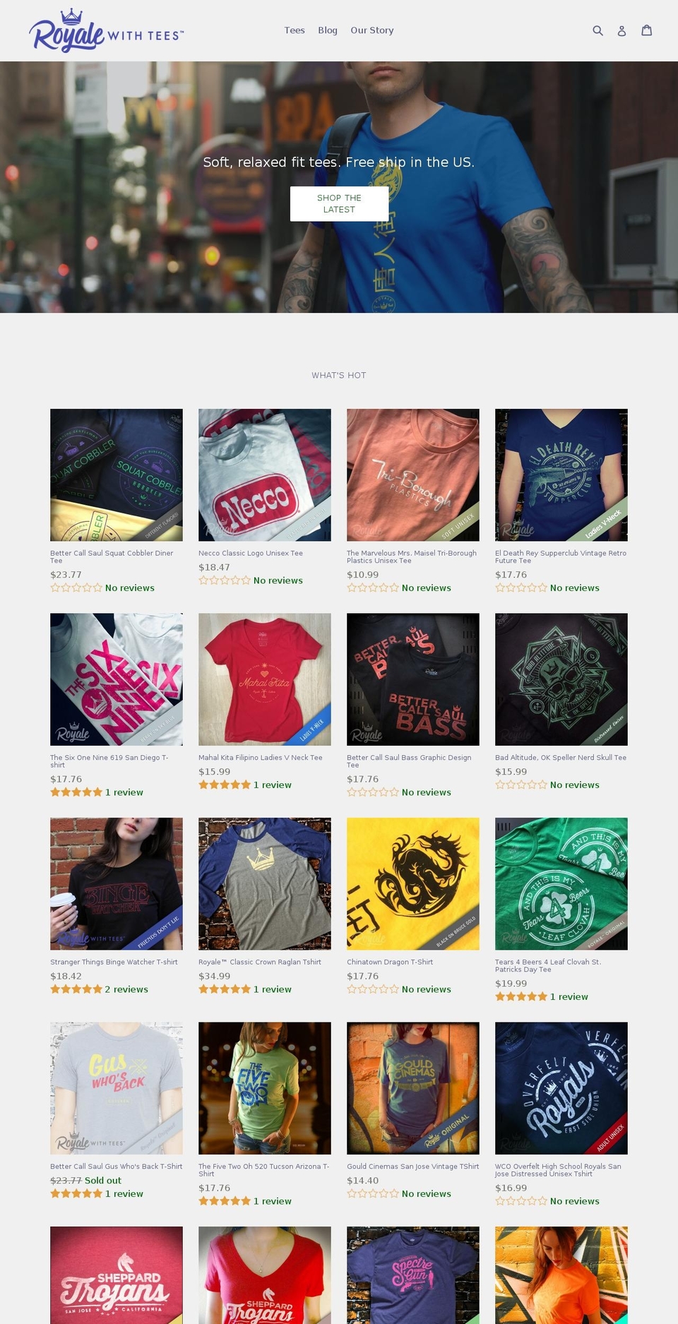 royalewithtees.net shopify website screenshot