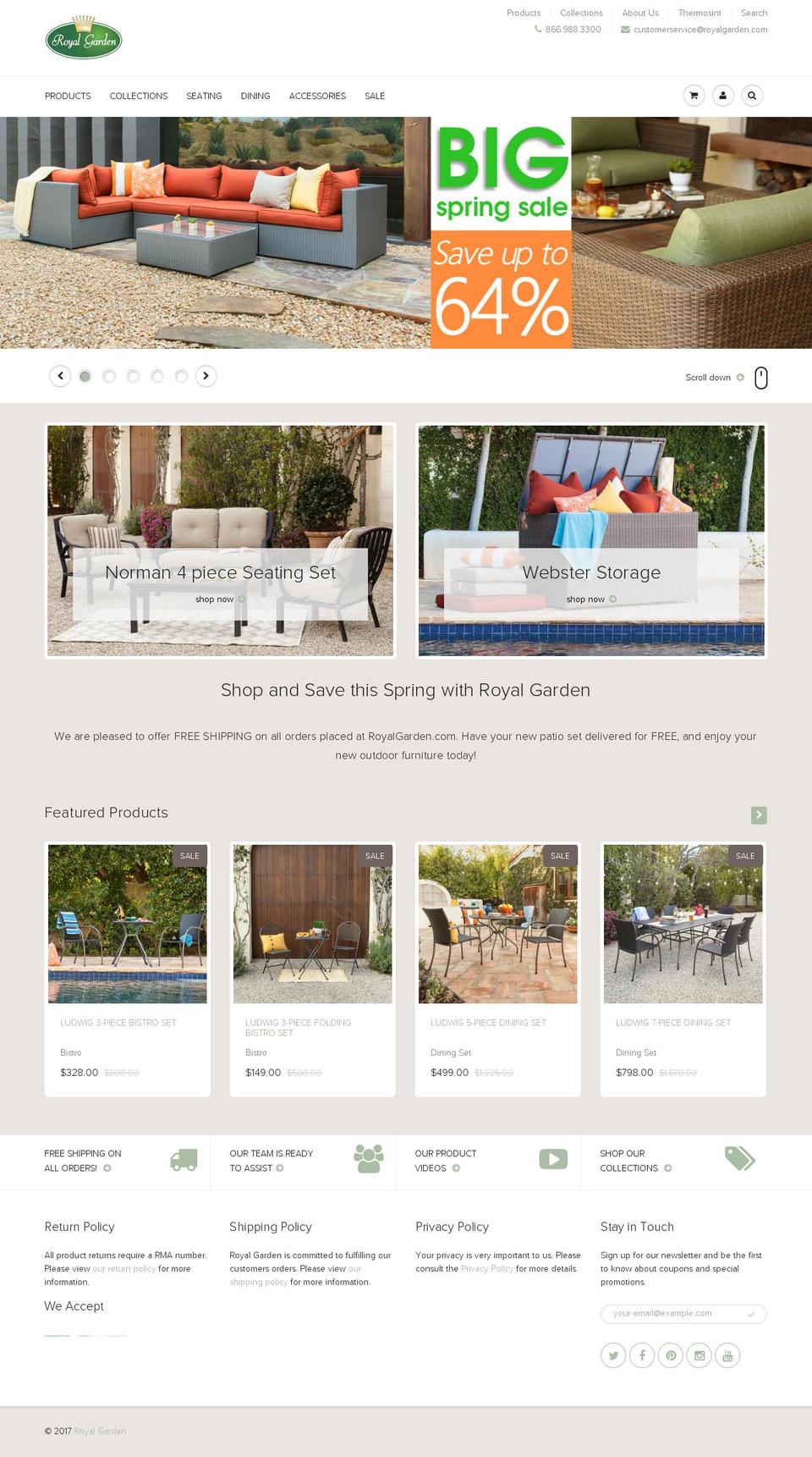 royalgarden.com shopify website screenshot