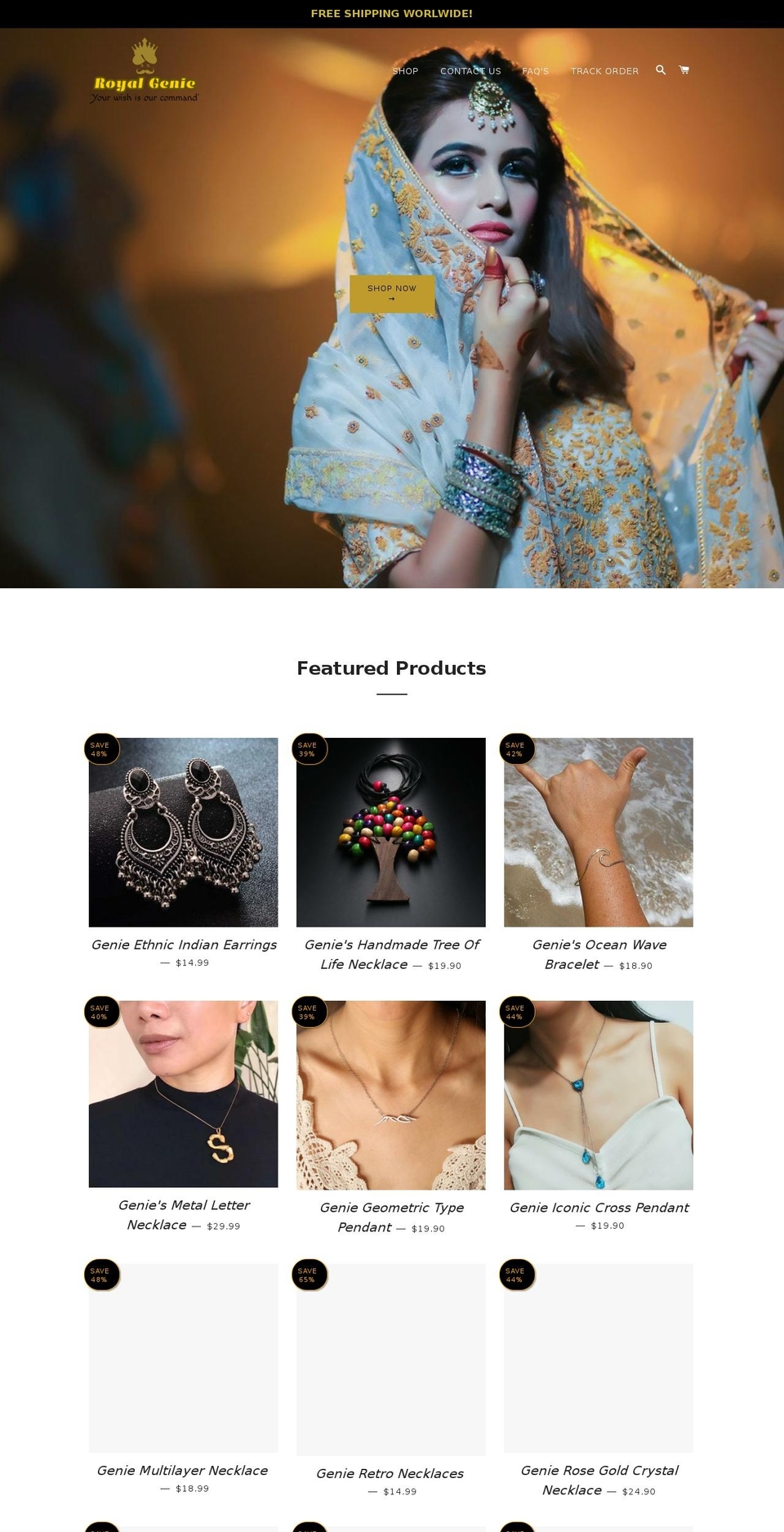 royalgenie.com — Shopify storefront screenshot