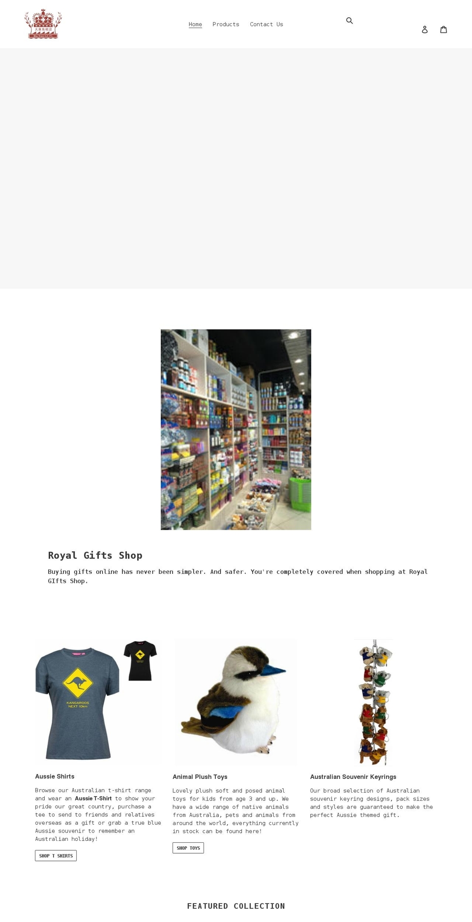 royalgifts.com.au shopify website screenshot
