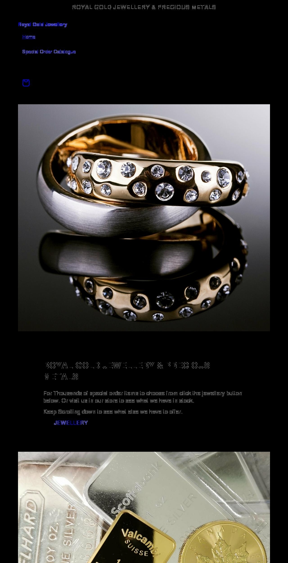 royalgoldjewellery.com shopify website screenshot