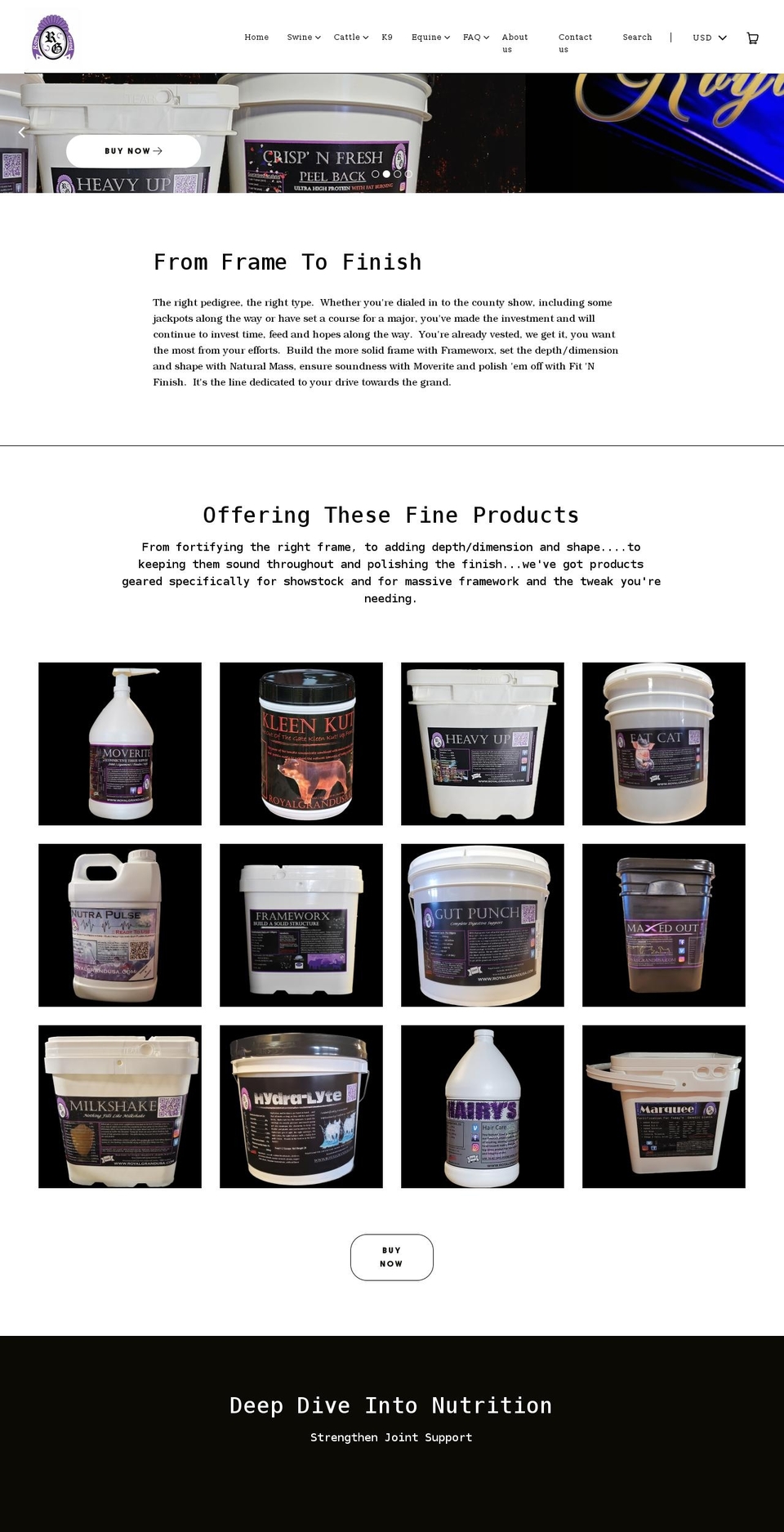 royalgrandusa.com shopify website screenshot