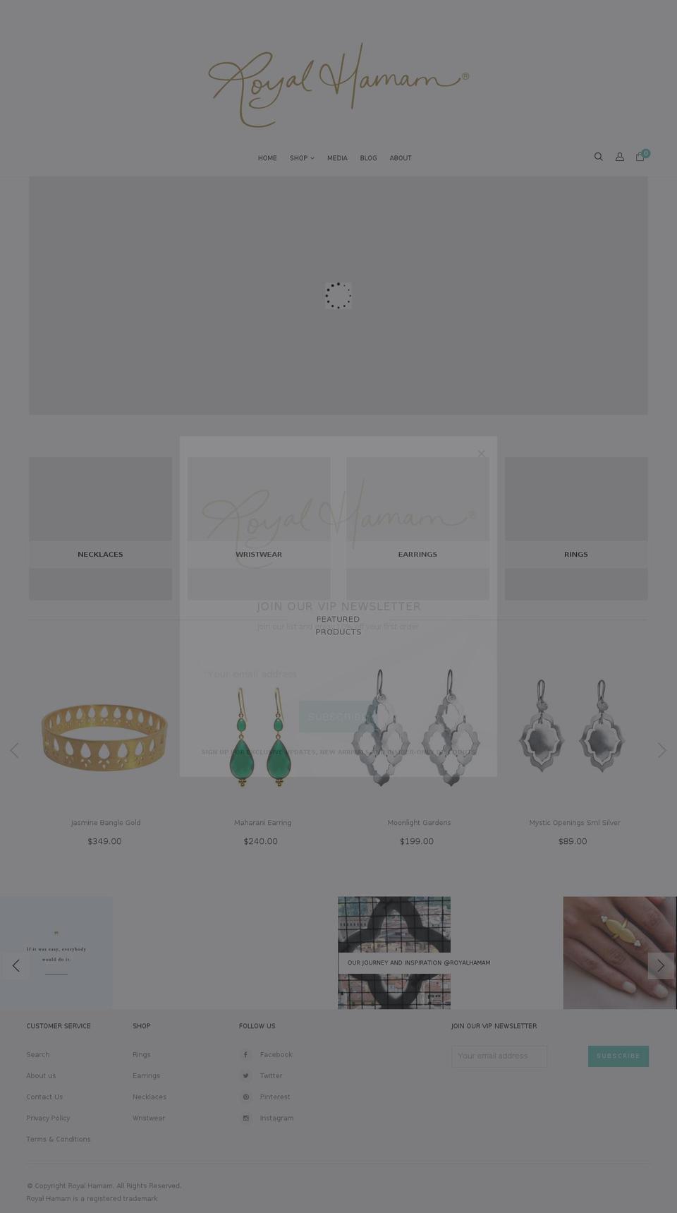 royalhamam.com shopify website screenshot