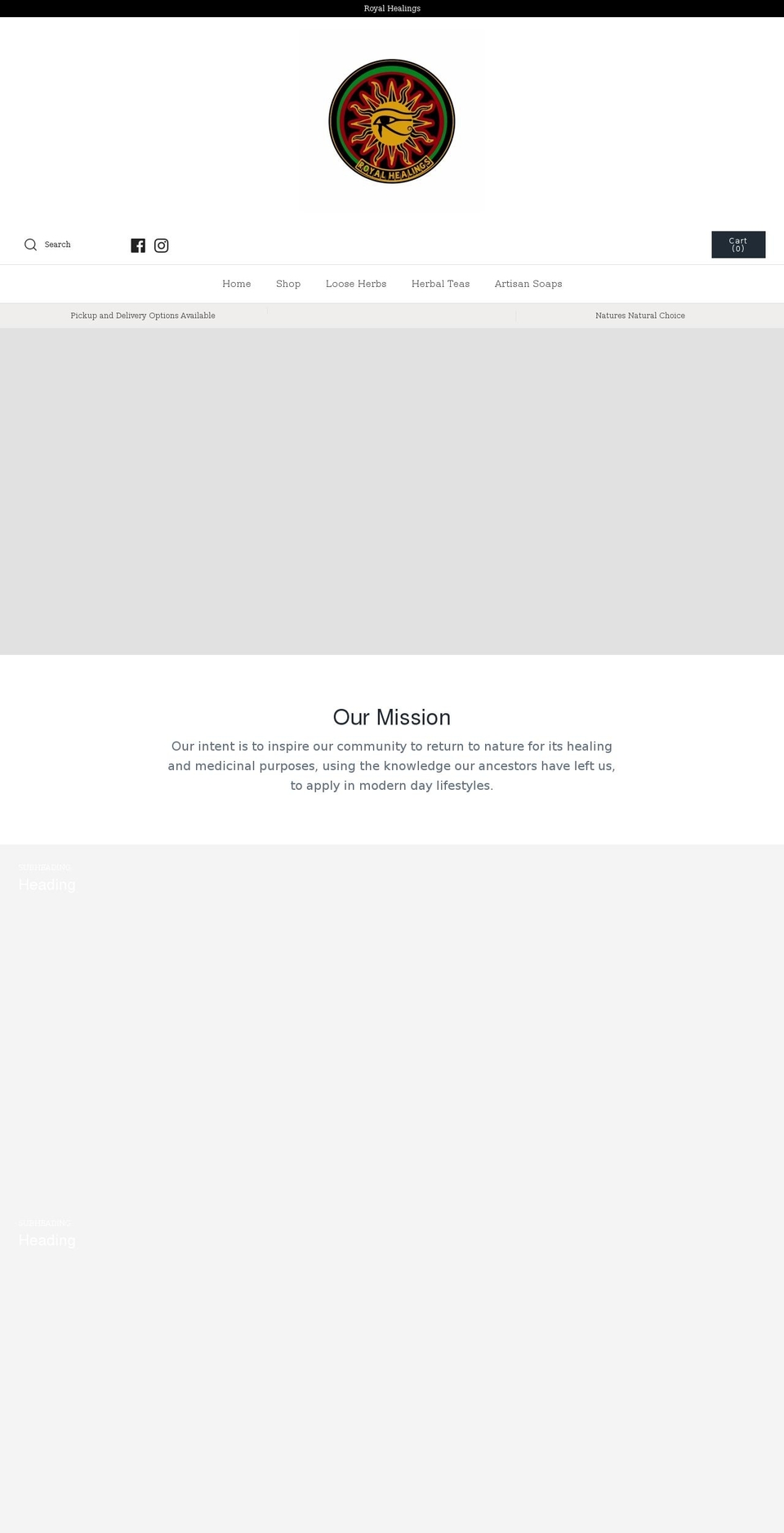 royalhealingsllc.com shopify website screenshot