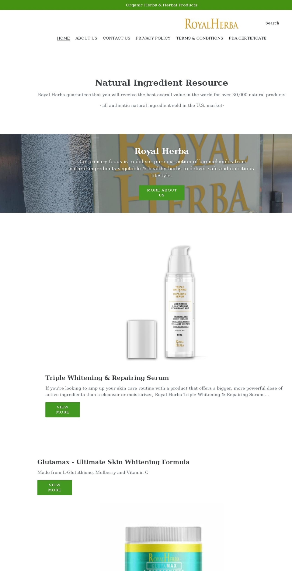 royalherba.com shopify website screenshot