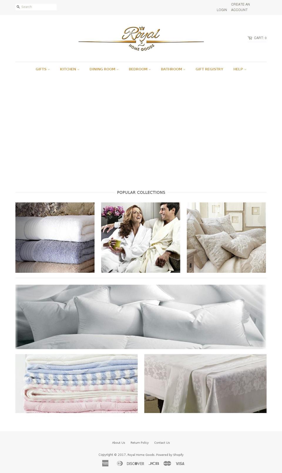 royalhomegoods.com shopify website screenshot