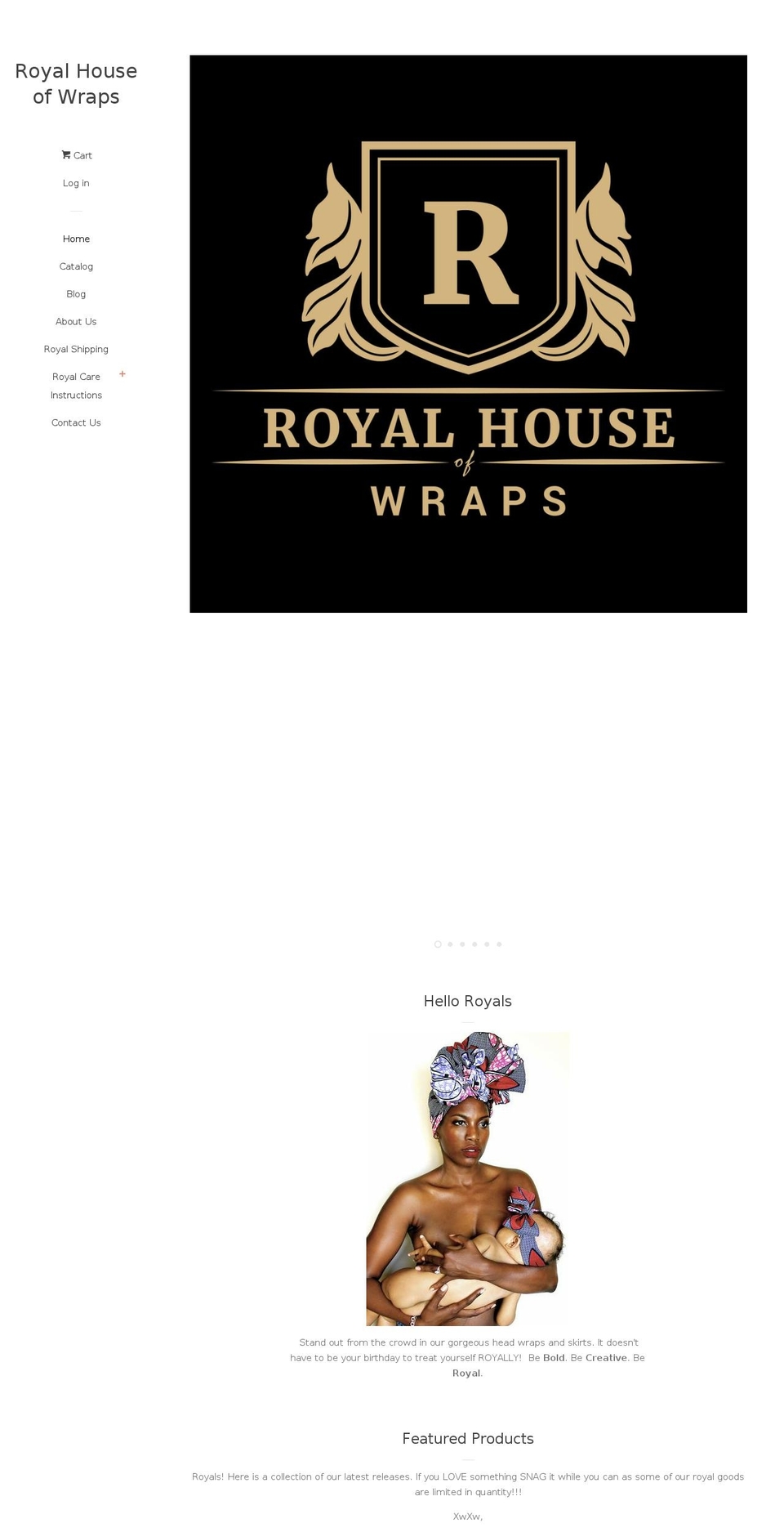 royalhouseofwraps.com shopify website screenshot