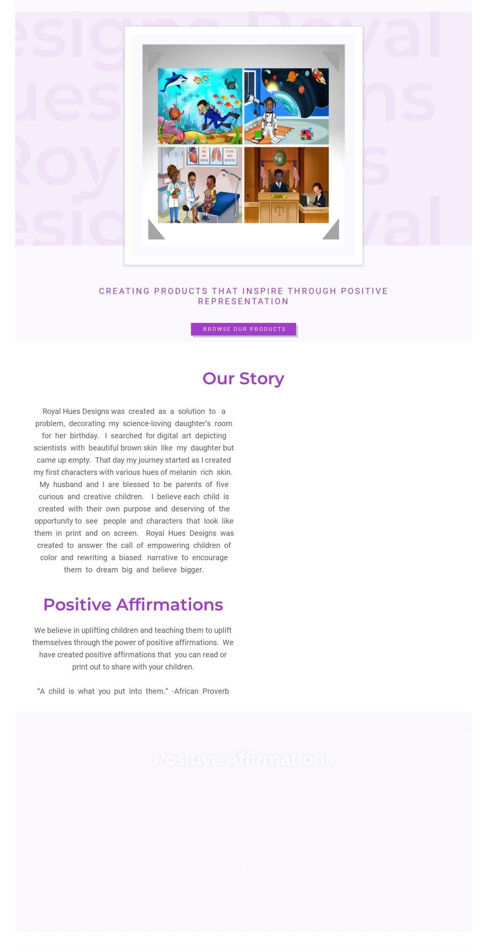 royalhuesdesigns.com — Shopify storefront screenshot