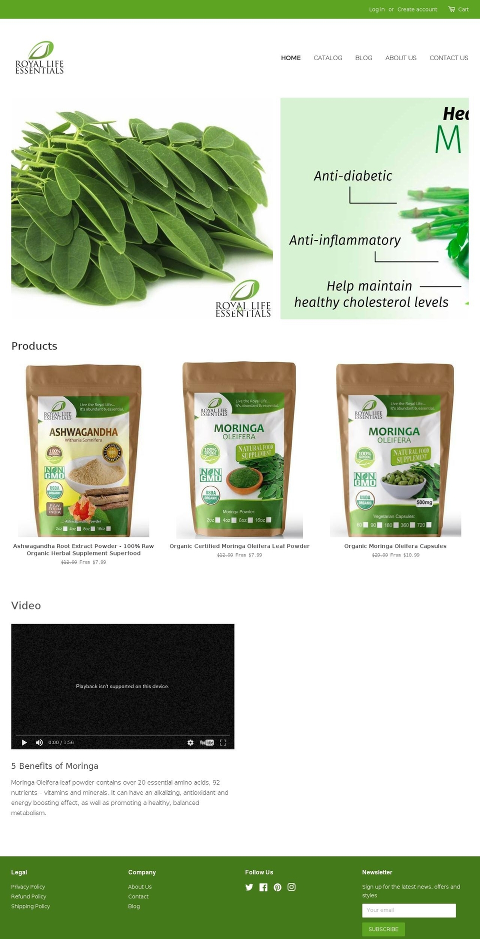 royallifeessentials.com shopify website screenshot